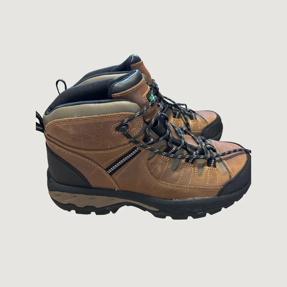 SR Max Mens  10.5 Brown Leather Composite Toe Slip Resistant Work Boots SRM5300